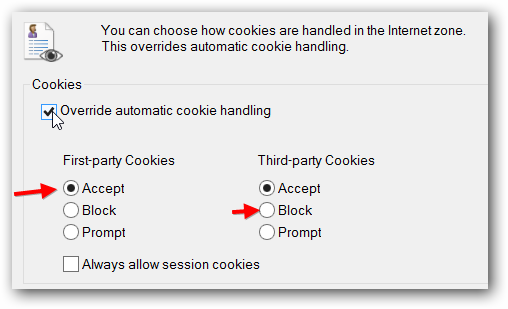 Blocking 3rd-party cookies