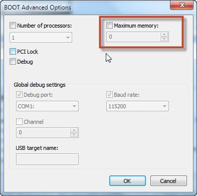 Boot advanced options