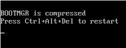 Bootmgr is compressed: Windows 7