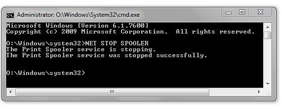 Cancel Printer Job Windows 7