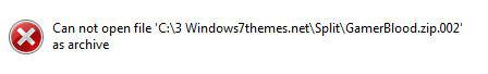 Cannot open file as archive