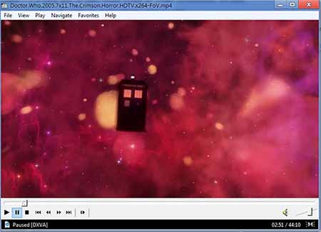 Open the video file in Media Player Classic