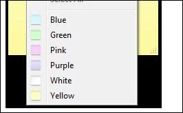 Change color of sticky notes