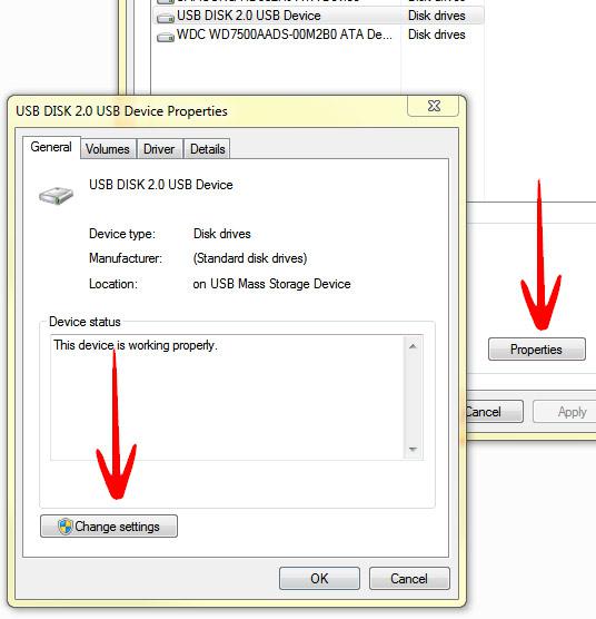 Change Drive Settings 1