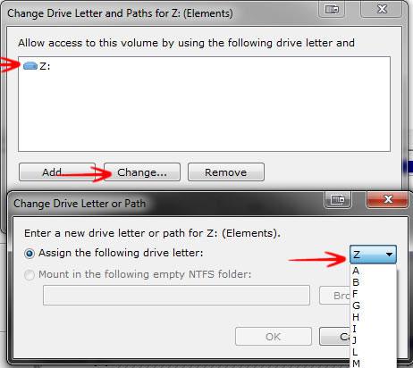Change drive letter in Windows 7