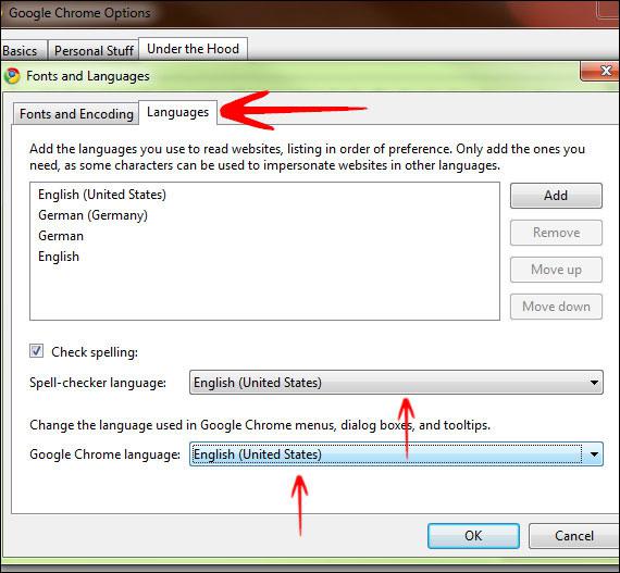 Change Language in Google Chrome