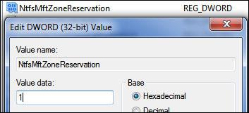 Change MFT Disk Size