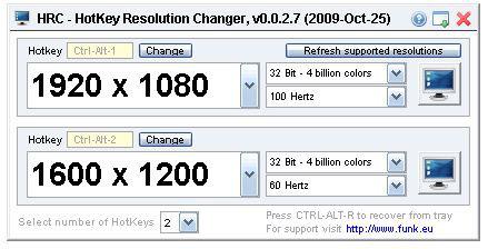 Change screen resolution via hotkey