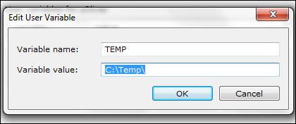 Change temp folder 7