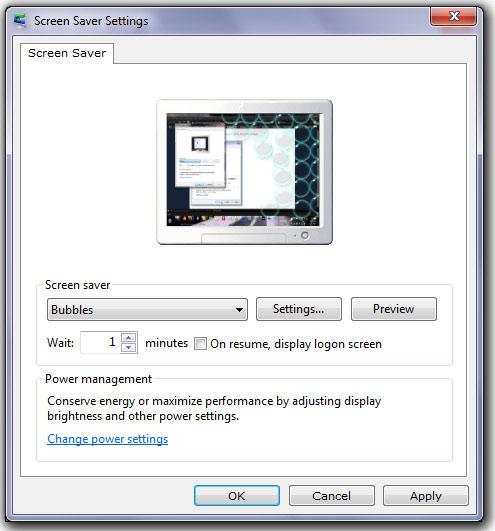 Change Windows 7 Starter Screensaver
