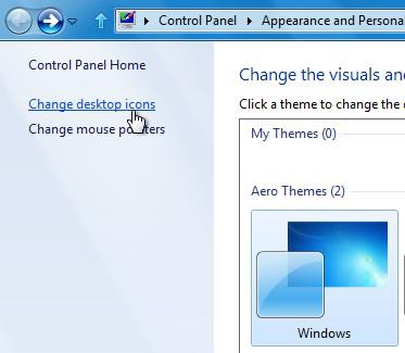 Changing desktop icons Windows 8