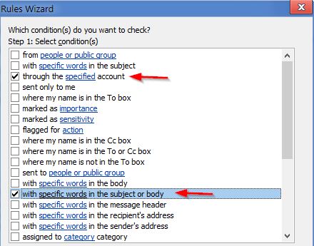 Choose conditions for the autoresponder