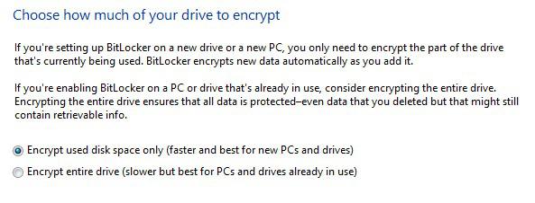 Choose How Much Of Your Drive To Encrypt