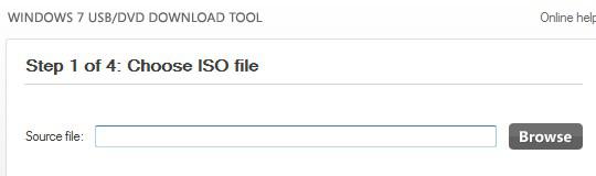 Choose ISO file for Windows 8 USB Device