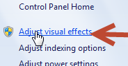 Click Adjust visual effects