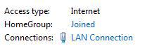 Click Lan Connection