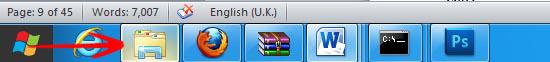 Click on windows explorer Icon