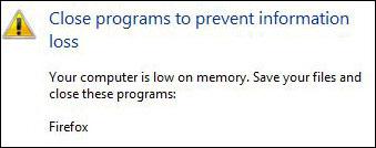 Close programs to prevent information loss