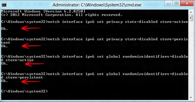 cmd ipv6 commands