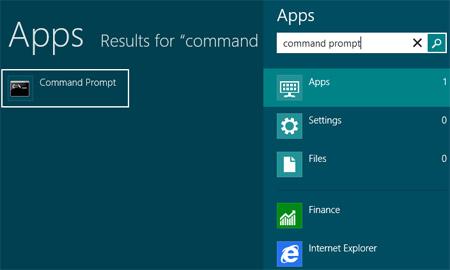 Command prompt boot menu