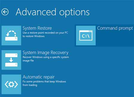 Command Prompt to fix mbr