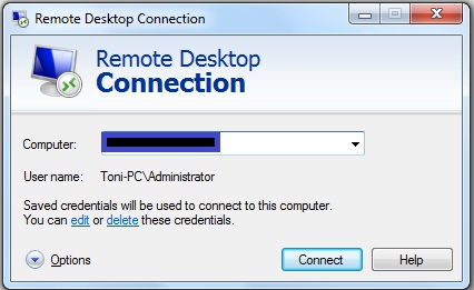 configure remote desktop connection