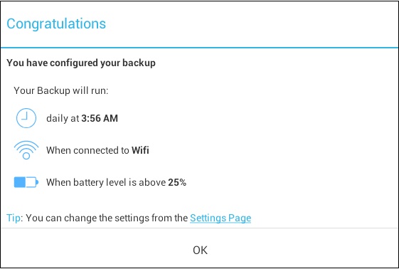 configuring g cloud backup