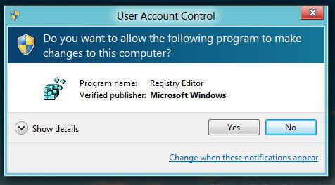 Confirm Registry UAC prompt