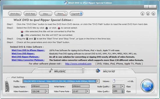 Convert DVD to iPod: Windows 7 Ripper