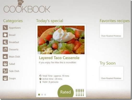 Cookbook Metro App
