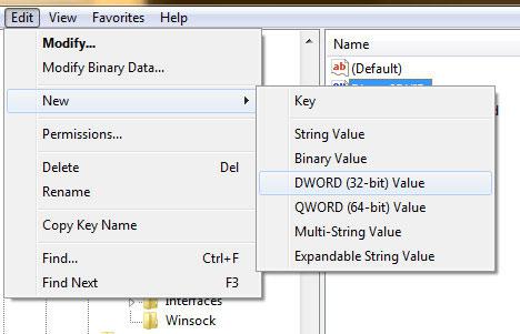 Create 32-bit DWORD registry key