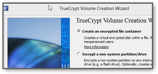 Create encrypted file container