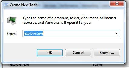 Create New Task Explorer Exe