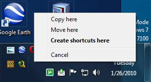Create Shortcuts here