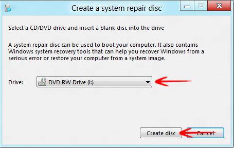 Create System Repair Disc