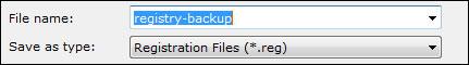 Creating a registry backup in Windows 7