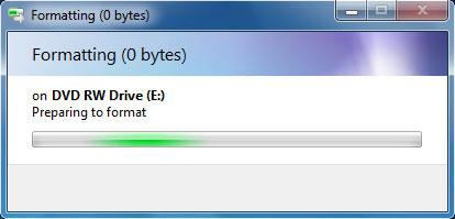 Formatting DVD