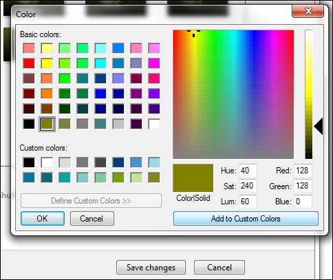 Custom desktop background color