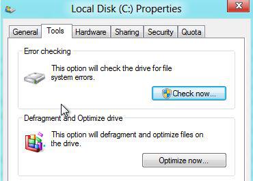 defrag tools in Windows 8