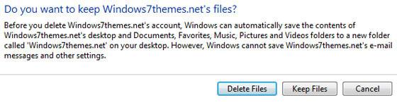 Delete User Account Files