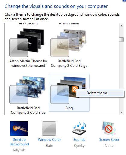 Delete Windows 7 Theme