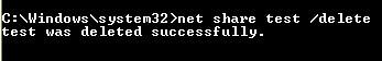 Deleting Net Shares Command Line 1