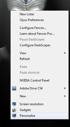 Desktop: Personalize
