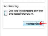 Device Installation settings