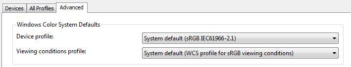 Device Profile System Default Srgb