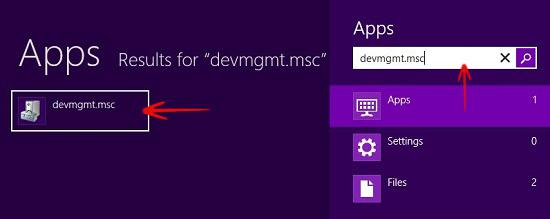 Search for devmgmt.msc