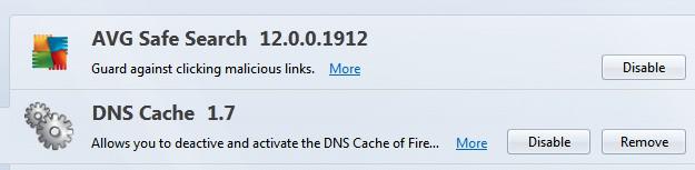 Disable Avg Safe Search Addon 1