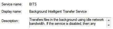 Disable Bits Background Transfer Service