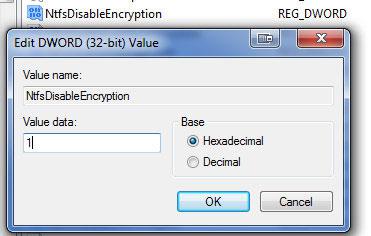 Disable Encryption in Windows 7