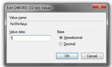 Disable Hotkeys in Windows 7